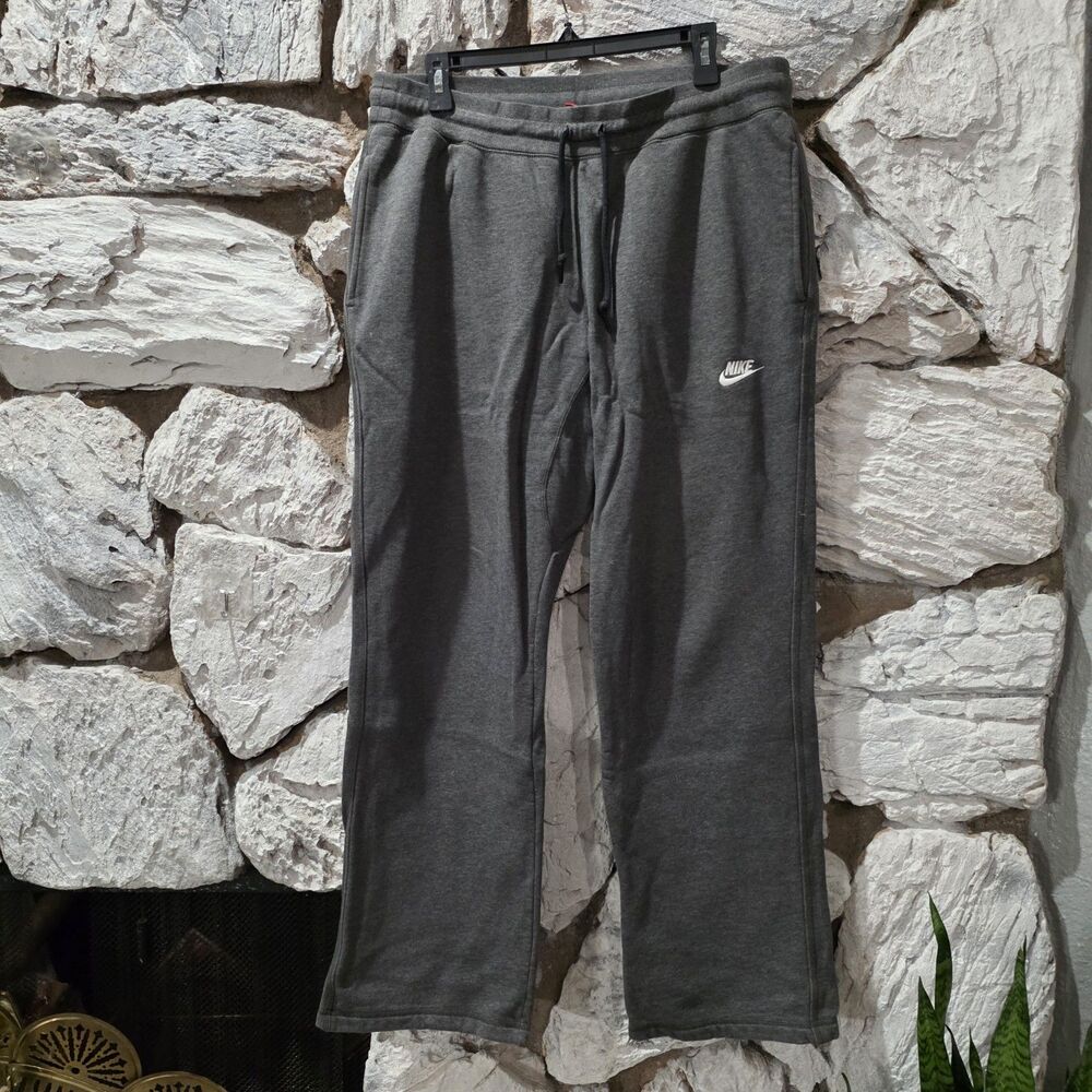Nike Sweatpants Straight Leg Wide Men's Size XL Large Gray